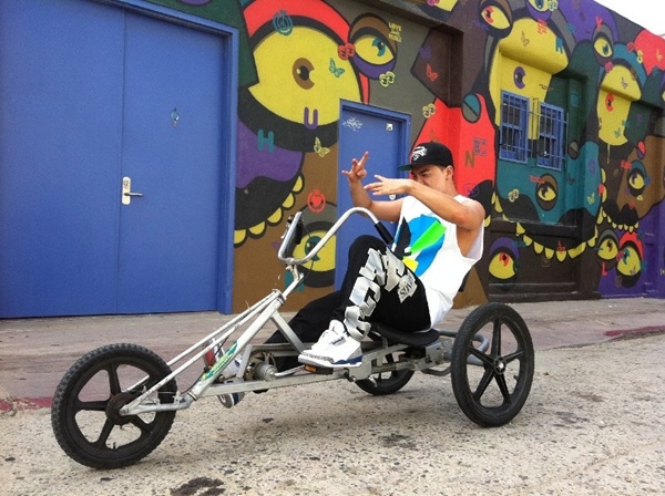 Big Bang’s Taeyang Riding a Mini Chopper?