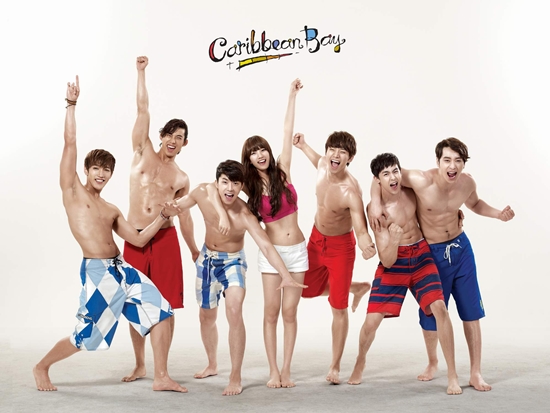 2PM and miss A’s Suzy Show Off Perfect Summer Bodies in New Caribbean Bay CF