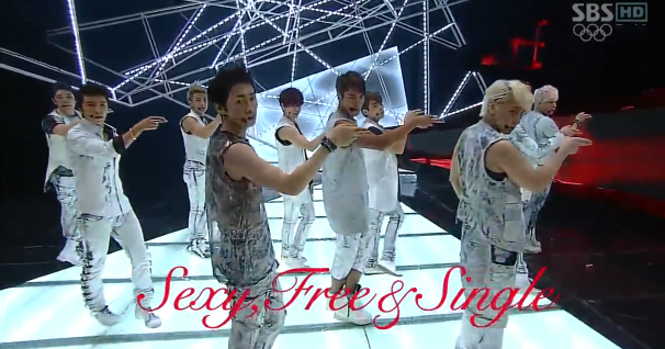 Super Junior Performs “Sexy Free & Single” on Inkigayo