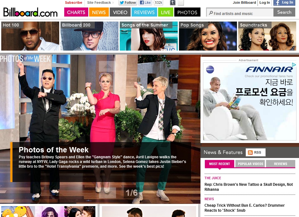 PSY Tops “Photos of the Week” by Billboard.com