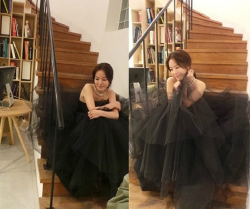 Han Ji Min Looks Stunning in an Evening Gown for SBS Acting Awards