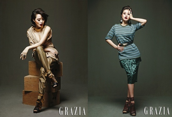 Kim Hye Soo in an 80s Look for “Grazia”