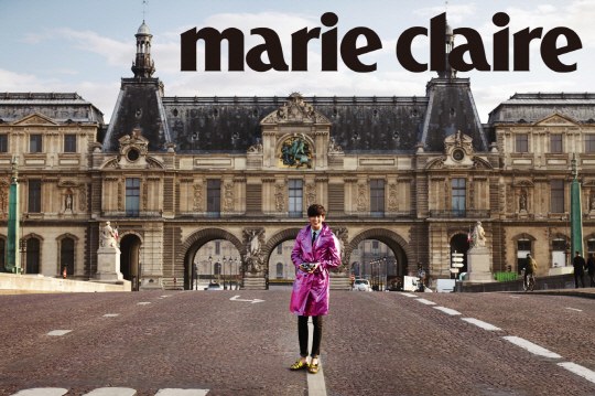 Kim Soo Hyun Takes to the Streets of Paris for “Marie Claire”