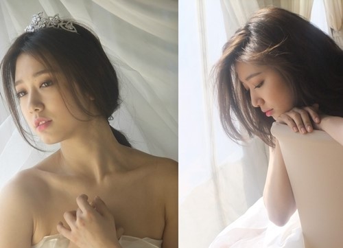 Unedited Photos of Park Shin Hye in a Wedding Dress Look Dreamy