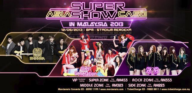 Girls’ Generation, Shinhwa and AOA to Perform at the 2013 Asia Super Showcase in Malaysia