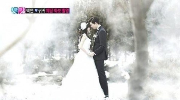 Taecyeon and Gui Gui Hold a Wedding Photo Shoot