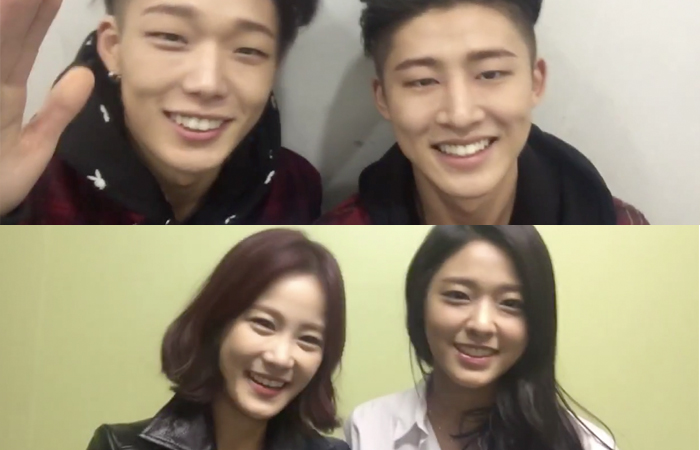 iKON’s Bobby and B.I, AOA’s Seolhyun, and Kim Ji Min Show Excitement
