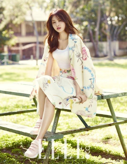 A Pink’s Son Naeun Transforms into a Spring Goddess in Elle Pictorial
