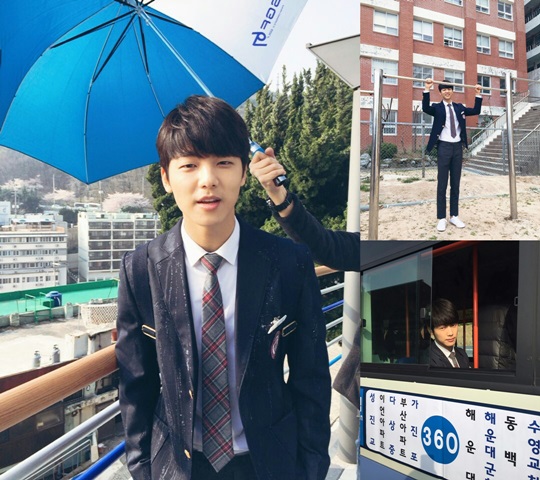 Kang Min Hyuk Is All Smiles on the Set of 'Entertainer'