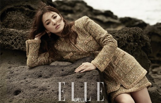 Song Hye Kyo Poses Like A Goddess On Jeju Island For Elle Magazine 