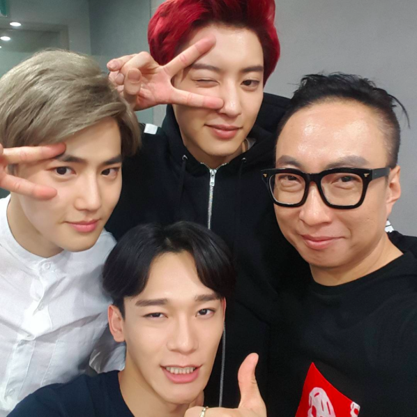 Park Myung Soo Shares Picture Taken With EXO's Suho, Chen, and Chanyeol