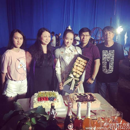 Victoria Celebrates Finishing 'Ice Fantasy' Filming