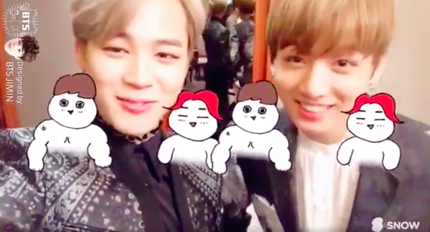 BTS's Jimin And Jungkook Design Cute Selfie Filters For Mobile App