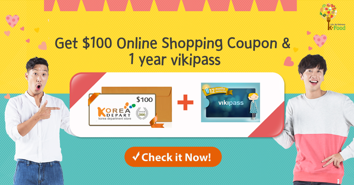 Find K-Food Around You and WIN a 1-Year Viki Pass + $100 Gift Card!