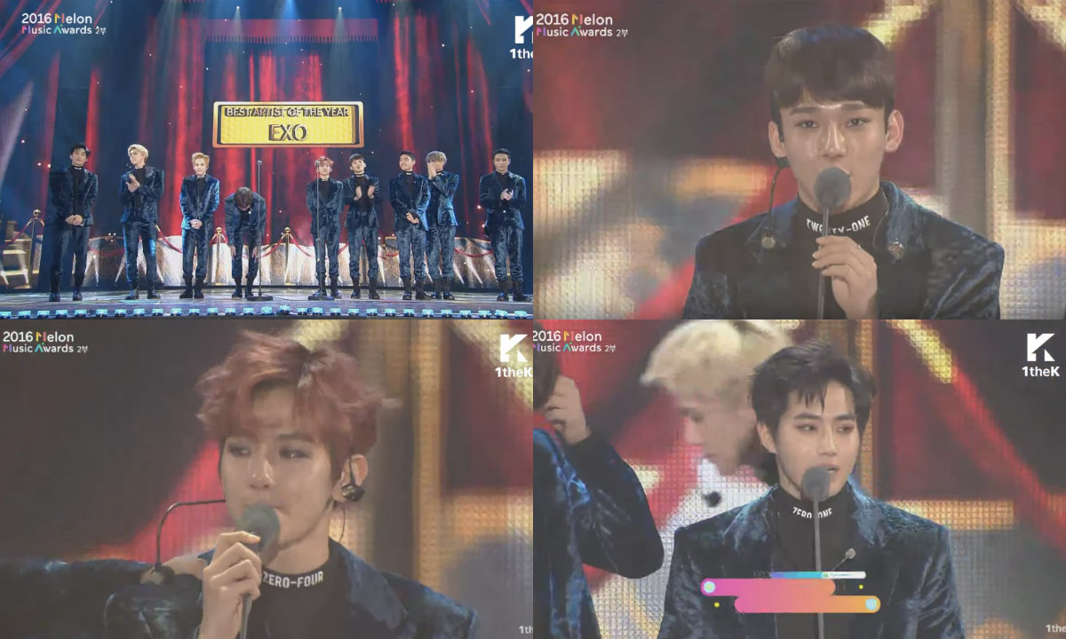 EXO Wins 5 Awards At The 2016 Melon Music Awards Including Best Artist Of The Year