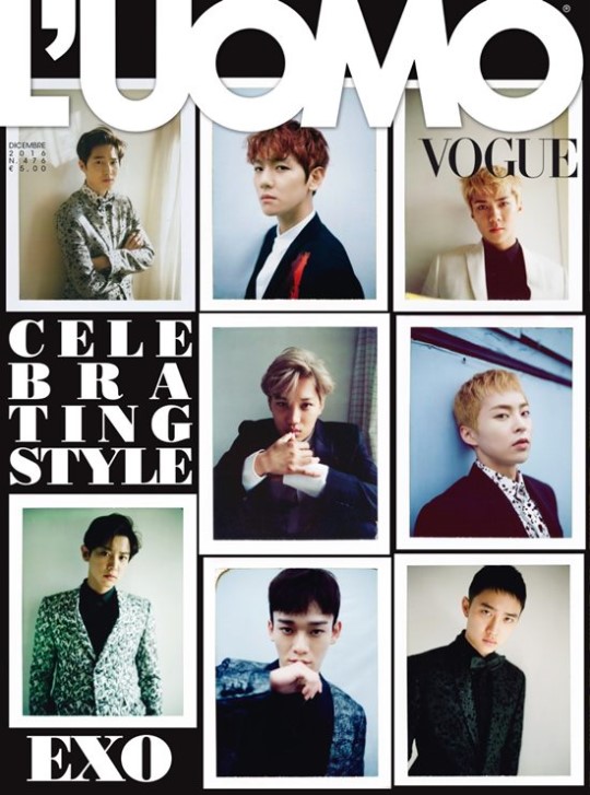 EXO Is The First Asian Group To Be Featured On Cover Of L'UOMO Vogue