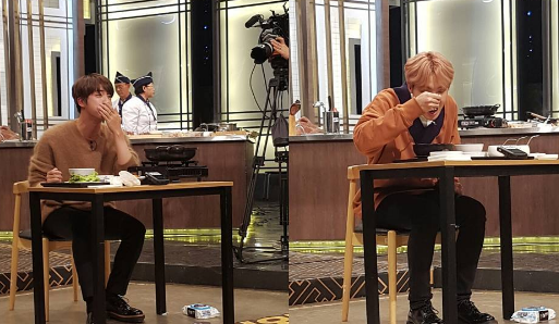 BTS's Jin And J-Hope Show Off Their Mukbang Skills In Sneak Peek Of 'Baek Jong Won's 3 Great Emperors'