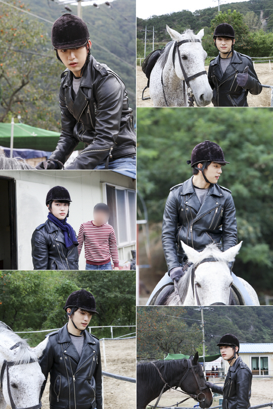 GOT7's Jinyoung Practices Horseback Riding For 'The Legend Of The Blue Sea' In New Photos