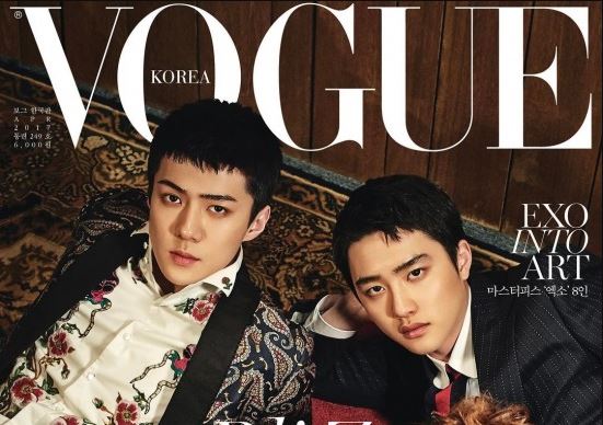 EXO Members Are Charming Cover Models For Vogue Korea