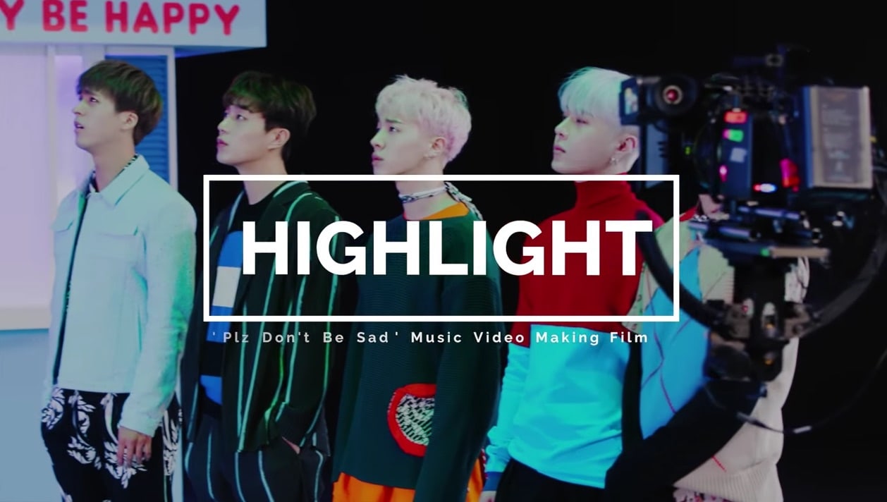 Watch: Highlight Has Fun In Behind-The-Scenes Making Film Of 'Plz Don't Be Sad' MV