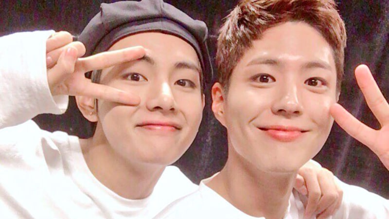 Park Bo Gum And BTS's V Show Off Their Bromance In New Selfies