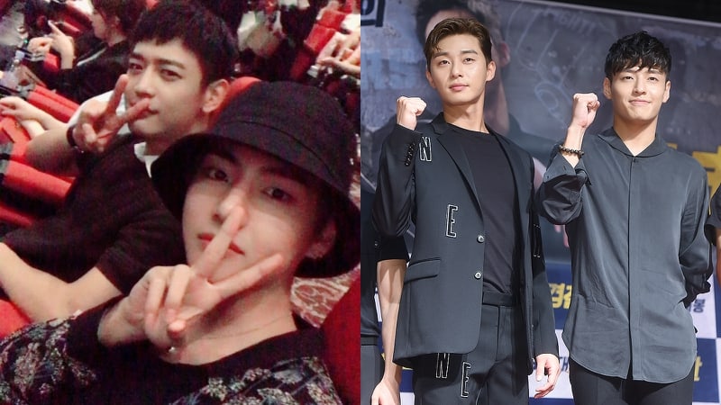 BTS's V And SHINee's Minho Cheer On Park Seo Joon And Kang Ha Neul At Film Screening