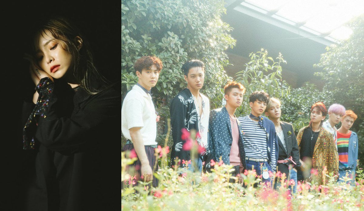 Heize And EXO Top Monthly Gaon Charts For July