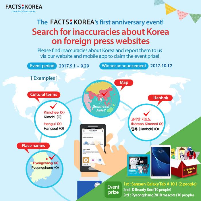Show How Much You Know About Korea And Win Prizes With FACTS: KOREA! Show How Much You Know About Korea And Win Prizes With FACTS: KOREA!