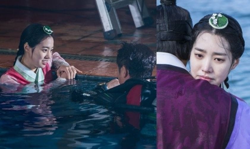 Jin Se Yeon Energetically Films Water Scenes For 'Grand Prince'