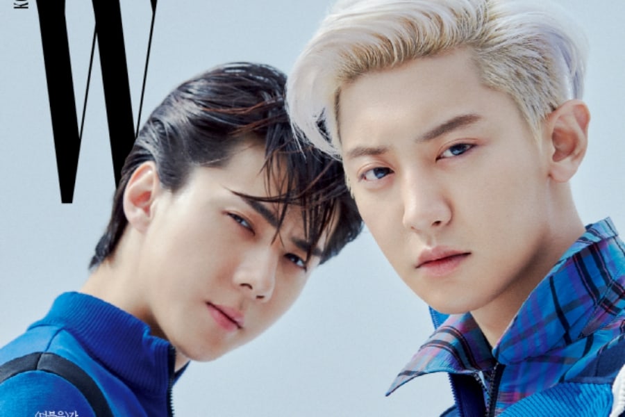 W KOREA Sehun & Chanyeol 表紙 W EXO CHANYEOL X SEHUN KOREA MAGAZINE 2019 JULY NEW | eBay