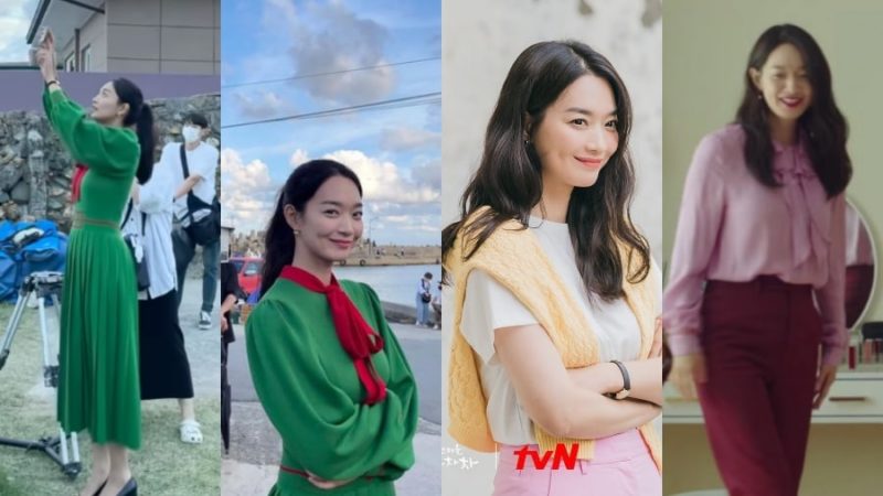 10 Work And Play Fashion Inspirations From Shin Min Ah In “Hometown Cha ...