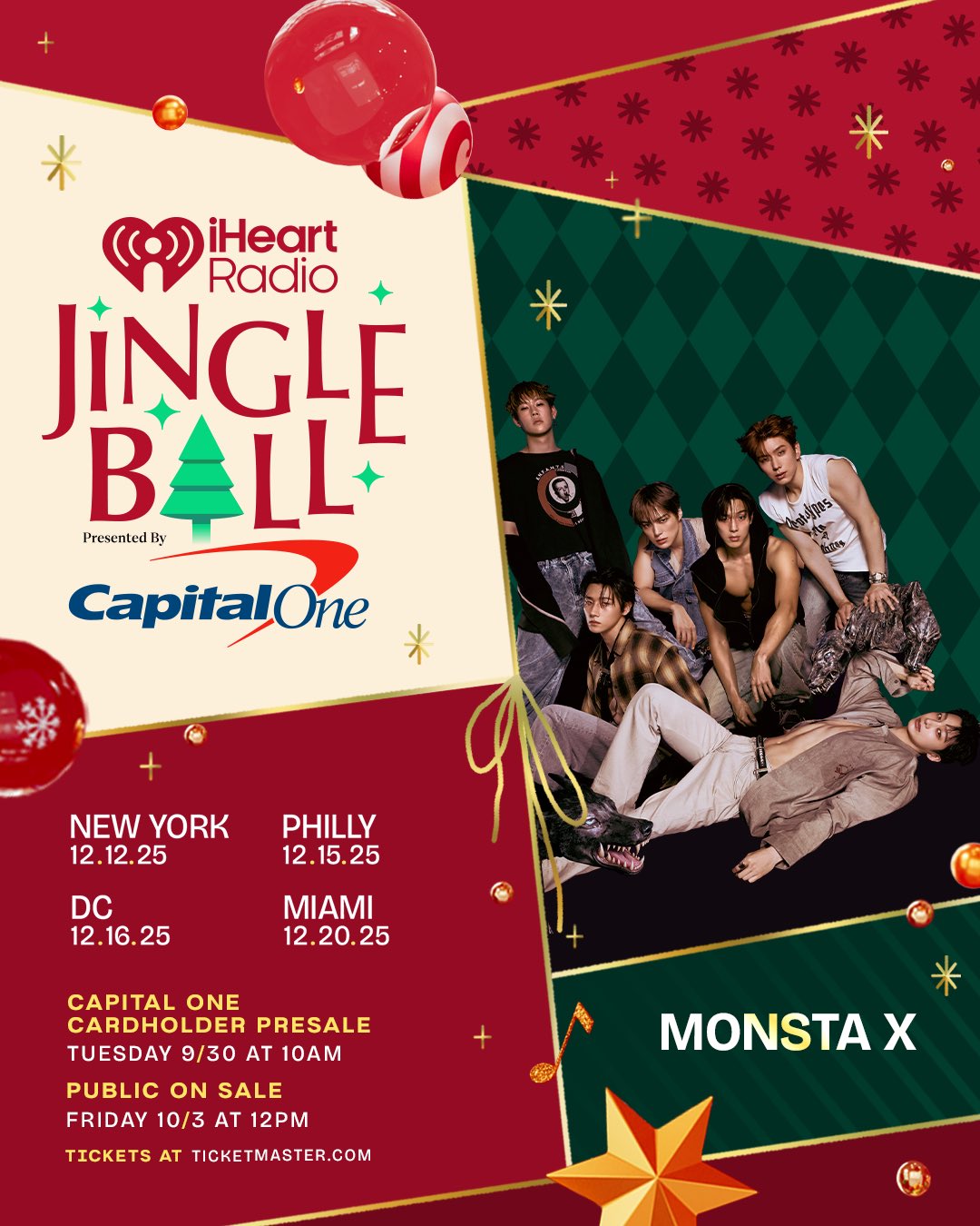 MONSTA X Joins Star-Studded Lineup For iHeartRadio’s Jingle Ball Tour 2025