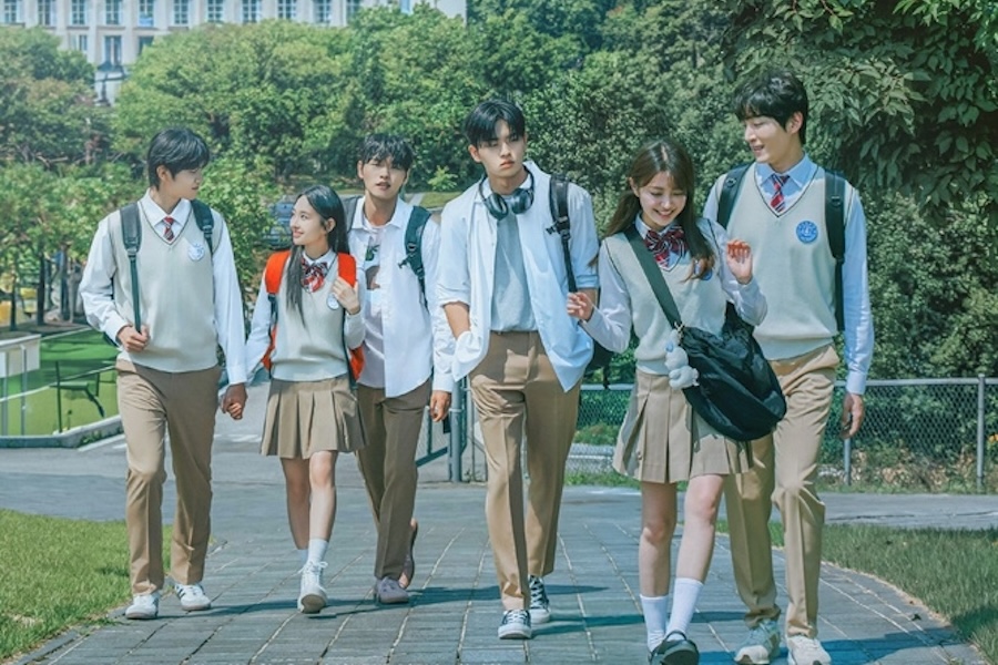 Ahn Jun Won, Yoon Do Jin, And More Ask Mysterious Exchange Student Nonomura Kanon “Will You Be My Manager?” In New Drama Poster