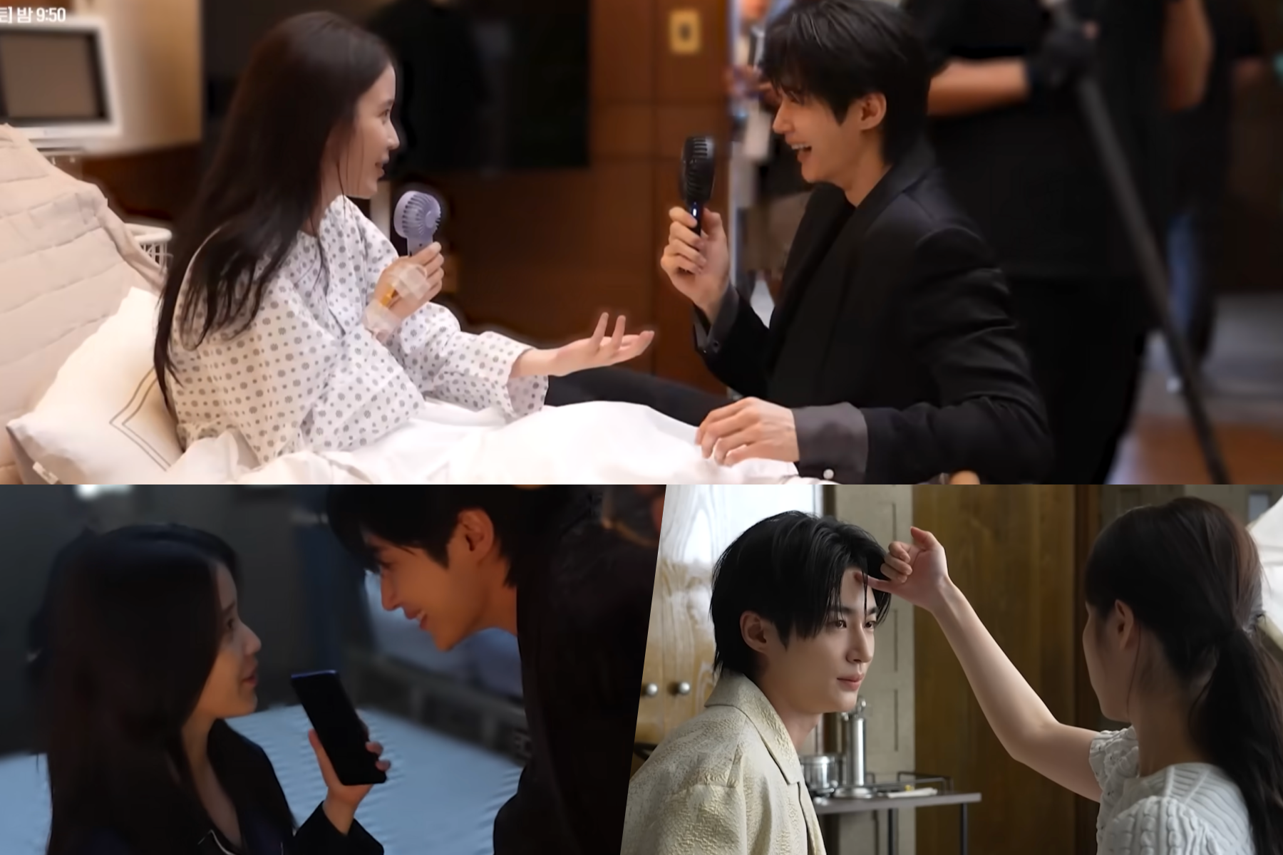 Watch: IU And Byeon Woo Seok Enjoy A Warm And Playful Atmosphere On Set Of “Perfect Crown”