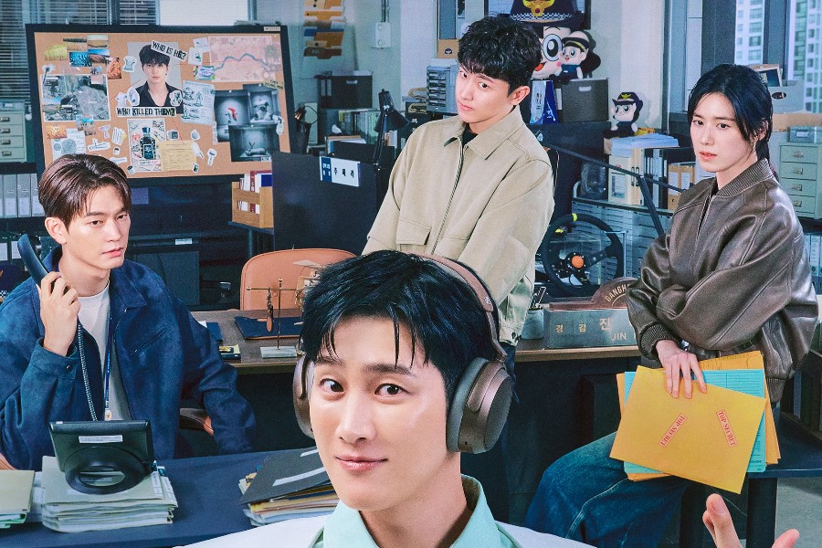 Jung Eun Chae, Kang Sang Jun, And Kim Shin Bi Are Unimpressed By Ahn Bo Hyun’s Chaebol Antics In “Flex X Cop 2” Poster