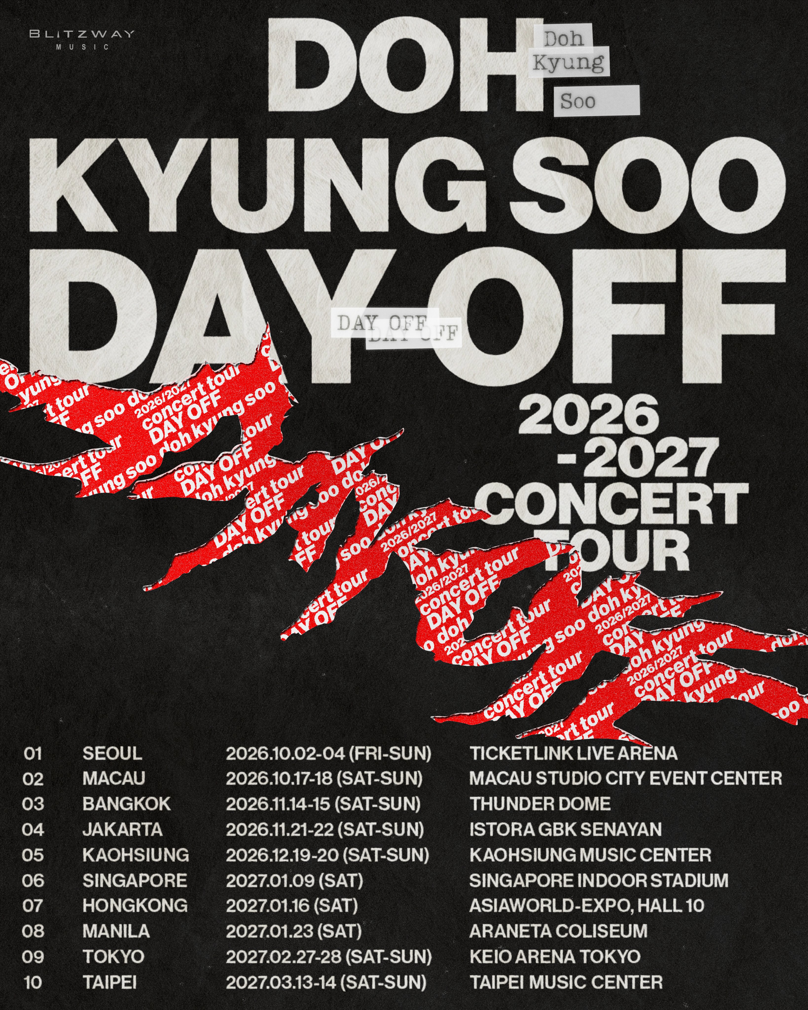 Doh Kyung Soo Announces Stops For 2026-27 Concert Tour “DAY OFF”