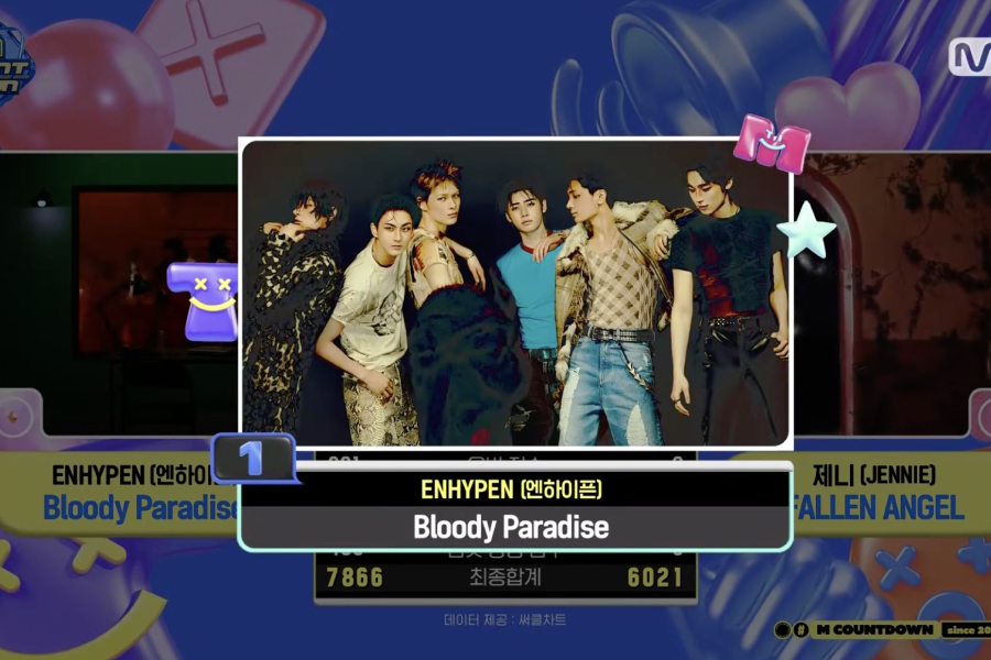 Watch: ENHYPEN Takes 7th Win And Triple Crown For “Bloody Paradise” On “M Countdown”; Performances By EVAN, &TEAM, And More