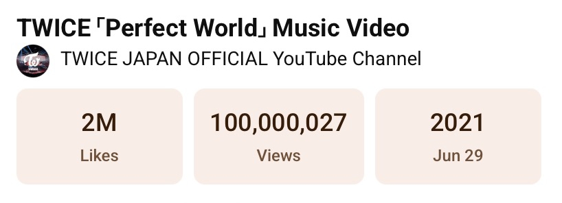 TWICE’s “Perfect World” Extends Their Record As Girl Group With Most MVs To Hit 100 Million Views