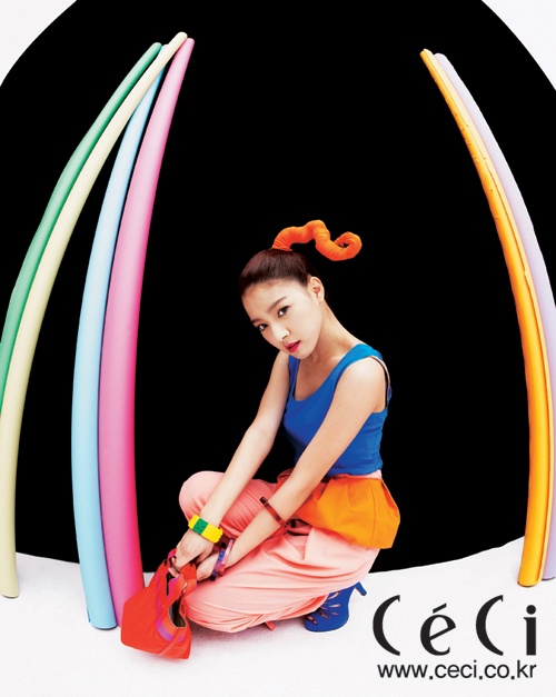 Kim So Eun Glows in Neon for Ceci