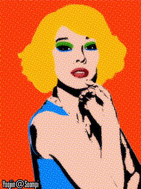 Lee Hyori Looks Like a Model From Andy Wharhol’s Pop Art