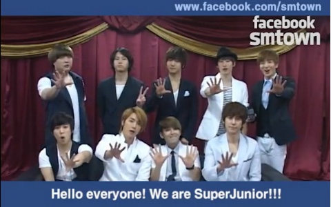 Super Junior and Shinee Promote SM Town Facebook Page