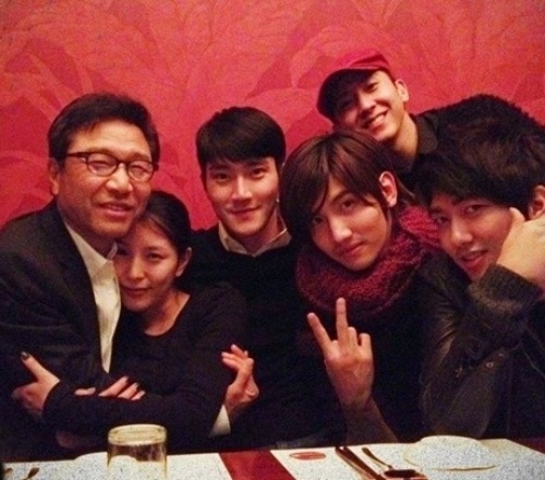 BoA, Changmin, Siwon and Brian with the Man Himself