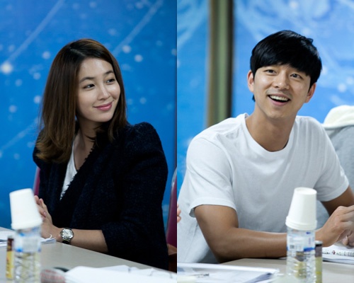 NG Stills of Lee Min Jung and Gong Yoo on "Big"