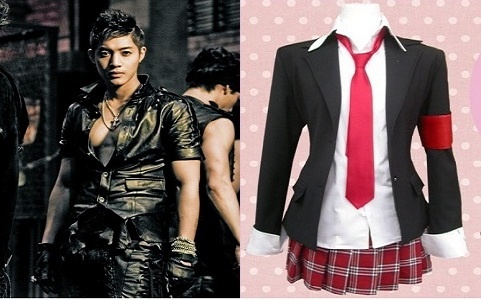 Kim Hyun Joong Bought a Schoolgirl Uniform?