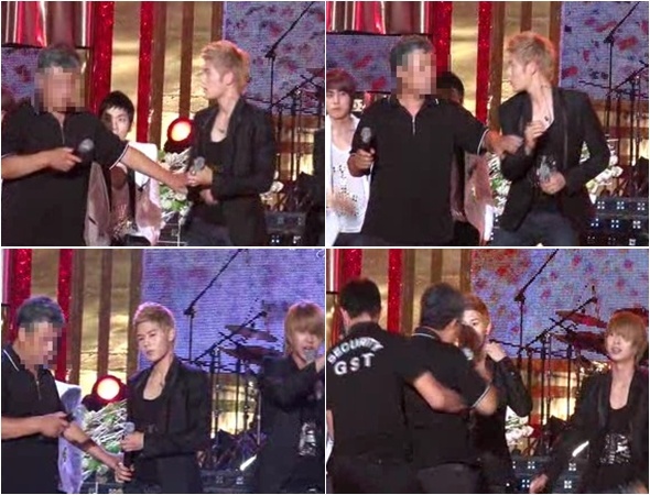ZE:A Almost Attacked by Drunkard During Live Performance