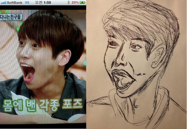 SHINee’s Jong Hyun Shows “Artistic Soul” by Drawing Himself