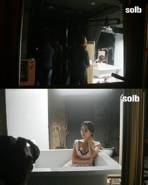 Photos of Park Min Young on Set for Lingerie Photo Shoot Revealed