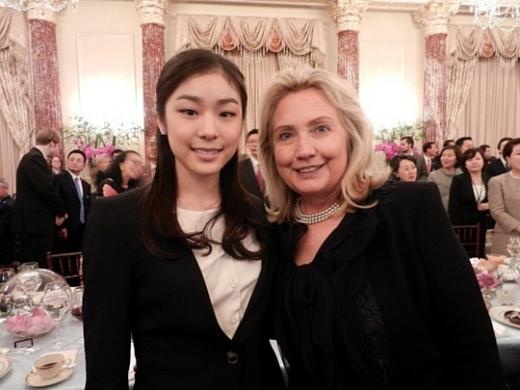 Kim Yuna and Hillary Clinton Together