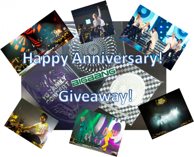 BIG BANG 5th Anniversary Weekend Giveaway WINNERS!