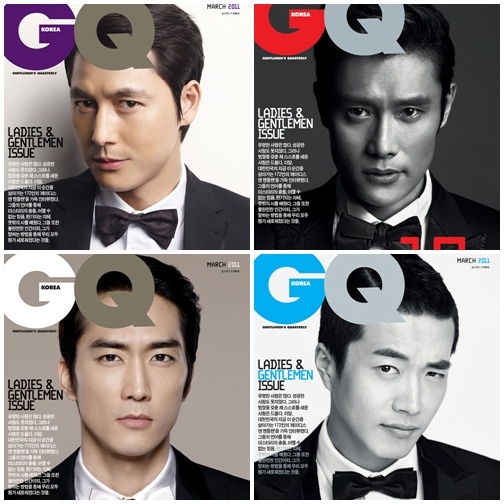 Four Hot Actors Grace the Cover of GQ Korea